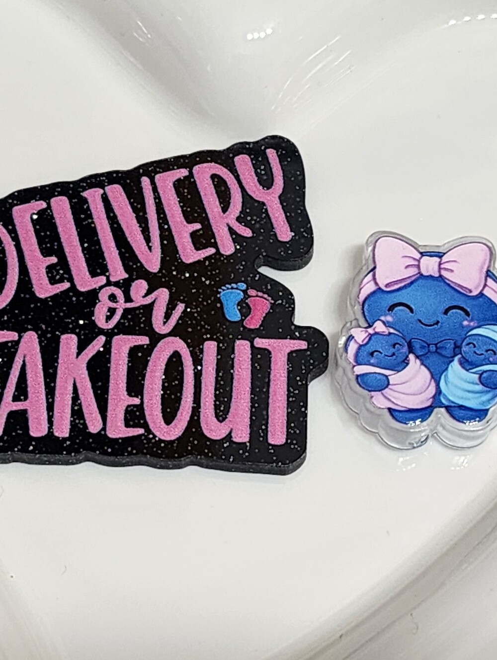 Labor Delivery Nurse Flatback Focal Bead Badge Keychain Crafts Magnet Bag Clip